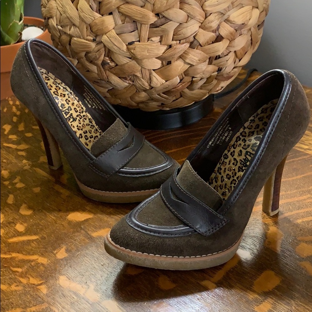 Colin Stuart suede platform stiletto